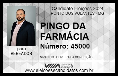 Candidato PINGO DA FARMÁCIA 2024 - PONTO DOS VOLANTES - Eleições