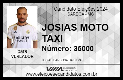 Candidato JOSIAS MOTO TAXI 2024 - SARDOÁ - Eleições