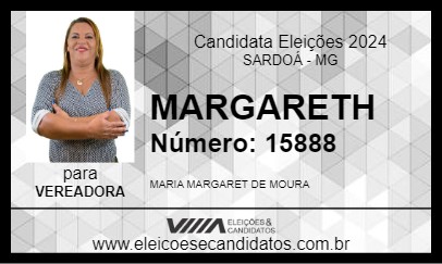 Candidato MARGARETH 2024 - SARDOÁ - Eleições