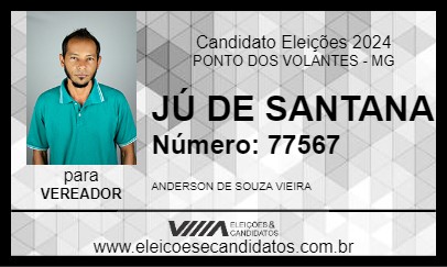 Candidato JÚ DE SANTANA 2024 - PONTO DOS VOLANTES - Eleições