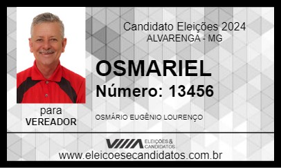 Candidato OSMARIEL 2024 - ALVARENGA - Eleições