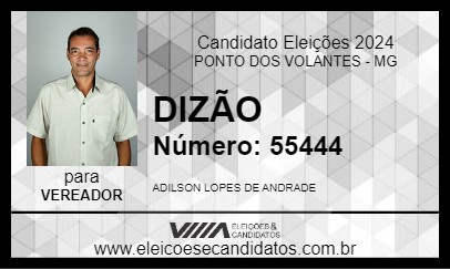 Candidato DIZÃO 2024 - PONTO DOS VOLANTES - Eleições