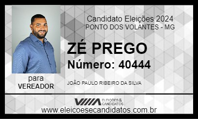 Candidato ZÉ PREGO 2024 - PONTO DOS VOLANTES - Eleições