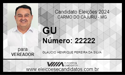 Candidato GU 2024 - CARMO DO CAJURU - Eleições