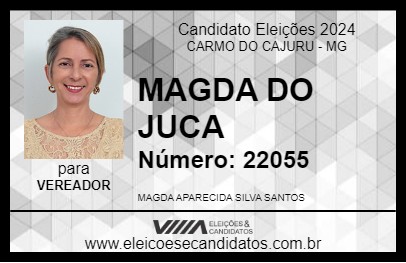 Candidato MAGDA DO JUCA 2024 - CARMO DO CAJURU - Eleições