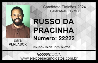 Candidato RUSSO DA PRACINHA 2024 - CAMPANÁRIO - Eleições