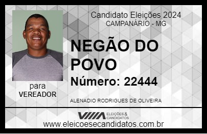 Candidato NEGÃO DO POVO 2024 - CAMPANÁRIO - Eleições