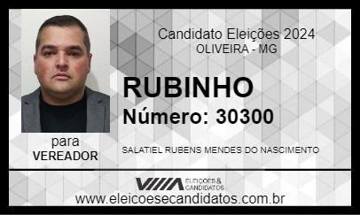 Candidato RUBINHO 2024 - OLIVEIRA - Eleições