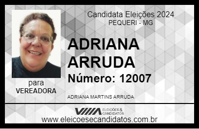 Candidato ADRIANA ARRUDA 2024 - PEQUERI - Eleições