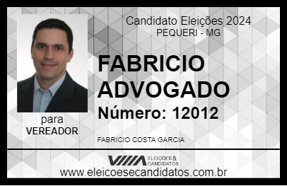 Candidato FABRICIO ADVOGADO 2024 - PEQUERI - Eleições