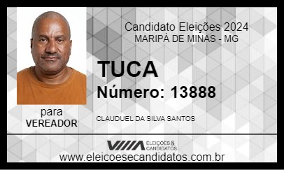 Candidato TUCA 2024 - MARIPÁ DE MINAS - Eleições