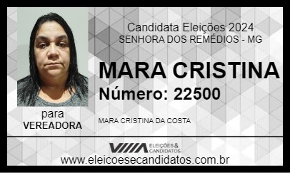 Candidato MARA CRISTINA 2024 - SENHORA DOS REMÉDIOS - Eleições