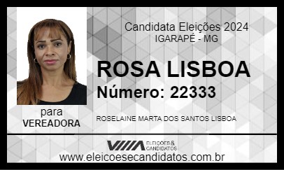 Candidato ROSA LISBOA 2024 - IGARAPÉ - Eleições