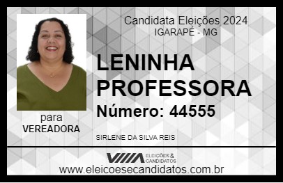 Candidato LENINHA PROFESSORA 2024 - IGARAPÉ - Eleições