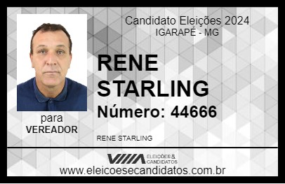 Candidato RENE STARLING 2024 - IGARAPÉ - Eleições