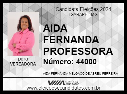 Candidato AIDA FERNANDA PROFESSORA 2024 - IGARAPÉ - Eleições