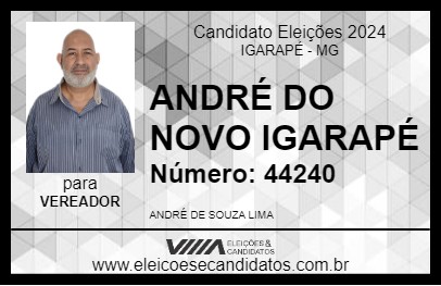 Candidato ANDRÉ DO NOVO IGARAPÉ 2024 - IGARAPÉ - Eleições