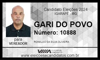 Candidato GARI DO POVO 2024 - IGARAPÉ - Eleições