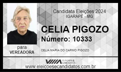 Candidato CÉLIA PIGOZO 2024 - IGARAPÉ - Eleições