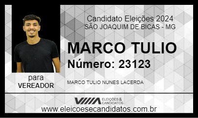 Candidato MARCO TULIO 2024 - SÃO JOAQUIM DE BICAS - Eleições