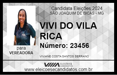 Candidato VIVI DO VILA RICA 2024 - SÃO JOAQUIM DE BICAS - Eleições