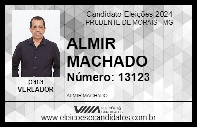 Candidato ALMIR MACHADO 2024 - PRUDENTE DE MORAIS - Eleições