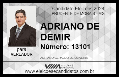 Candidato ADRIANO DE DEMIR 2024 - PRUDENTE DE MORAIS - Eleições