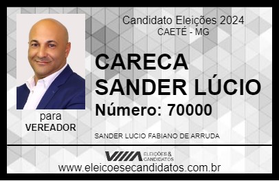 Candidato CARECA SANDER LÚCIO 2024 - CAETÉ - Eleições