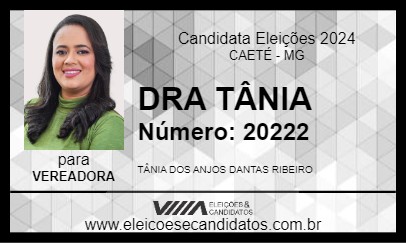 Candidato DRA TÂNIA 2024 - CAETÉ - Eleições