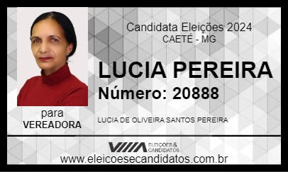 Candidato LUCIA PEREIRA 2024 - CAETÉ - Eleições