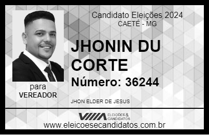 Candidato JHONIN DU CORTE 2024 - CAETÉ - Eleições