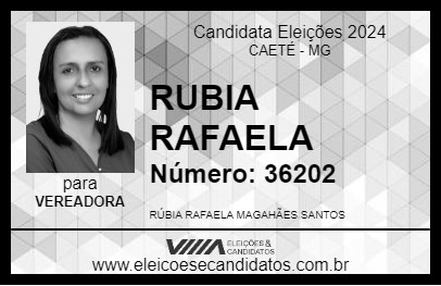 Candidato RUBIA RAFAELA 2024 - CAETÉ - Eleições