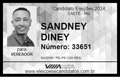 Candidato SANDNEY DINEY 2024 - CAETÉ - Eleições