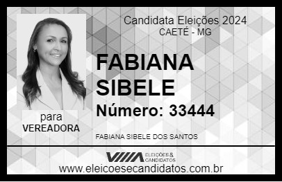 Candidato FABIANA SIBELE 2024 - CAETÉ - Eleições