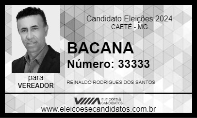 Candidato BACANA 2024 - CAETÉ - Eleições