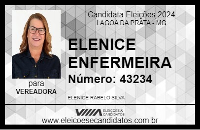 Candidato ELENICE ENFERMEIRA 2024 - LAGOA DA PRATA - Eleições