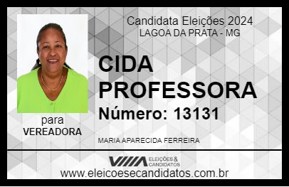 Candidato CIDA PROFESSORA 2024 - LAGOA DA PRATA - Eleições