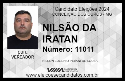 Candidato NILSÃO DA IRATAN 2024 - CONCEIÇÃO DOS OUROS - Eleições