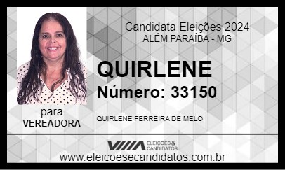 Candidato QUIRLENE 2024 - ALÉM PARAÍBA - Eleições