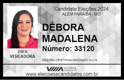 Candidato DÉBORA MADALENA 2024 - ALÉM PARAÍBA - Eleições