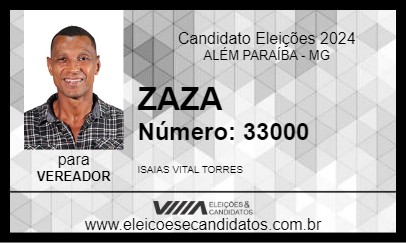 Candidato ZAZA 2024 - ALÉM PARAÍBA - Eleições