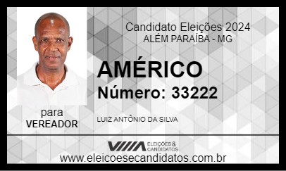 Candidato AMÉRICO 2024 - ALÉM PARAÍBA - Eleições