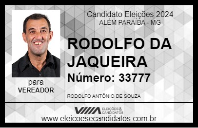 Candidato RODOLFO DA JAQUEIRA 2024 - ALÉM PARAÍBA - Eleições