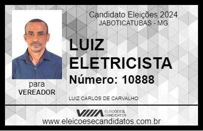 Candidato LUIZ ELETRICISTA 2024 - JABOTICATUBAS - Eleições