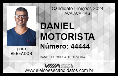 Candidato DANIEL MOTORISTA 2024 - ACAIACA - Eleições