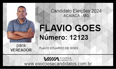 Candidato FLAVIO GOES 2024 - ACAIACA - Eleições