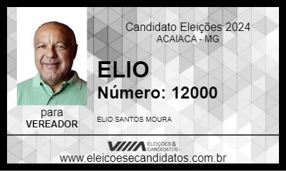 Candidato ELIO 2024 - ACAIACA - Eleições