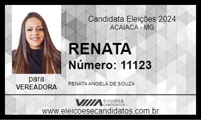 Candidato RENATA 2024 - ACAIACA - Eleições