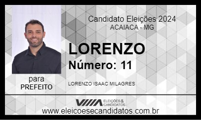 Candidato LORENZO 2024 - ACAIACA - Eleições