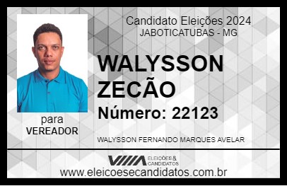 Candidato WALYSSON ZECÃO 2024 - JABOTICATUBAS - Eleições